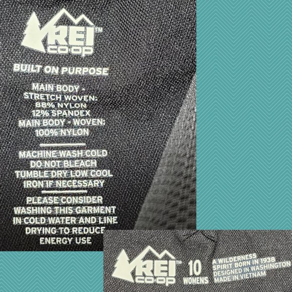 REI Black Mid Rise Roll On Convertible Hiking Pants - Picture 6 of 6